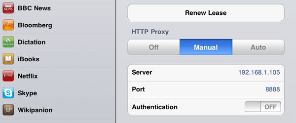 ipad error web proxy computer http